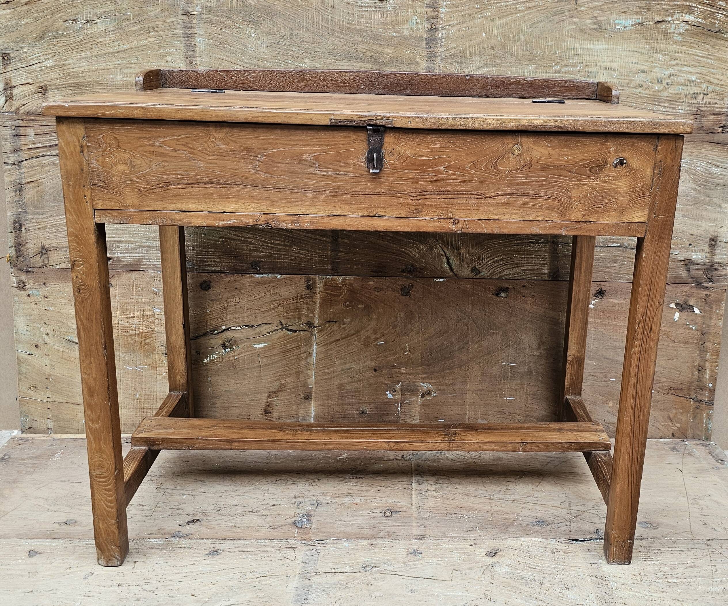 Old desk - Burmese teak desk
