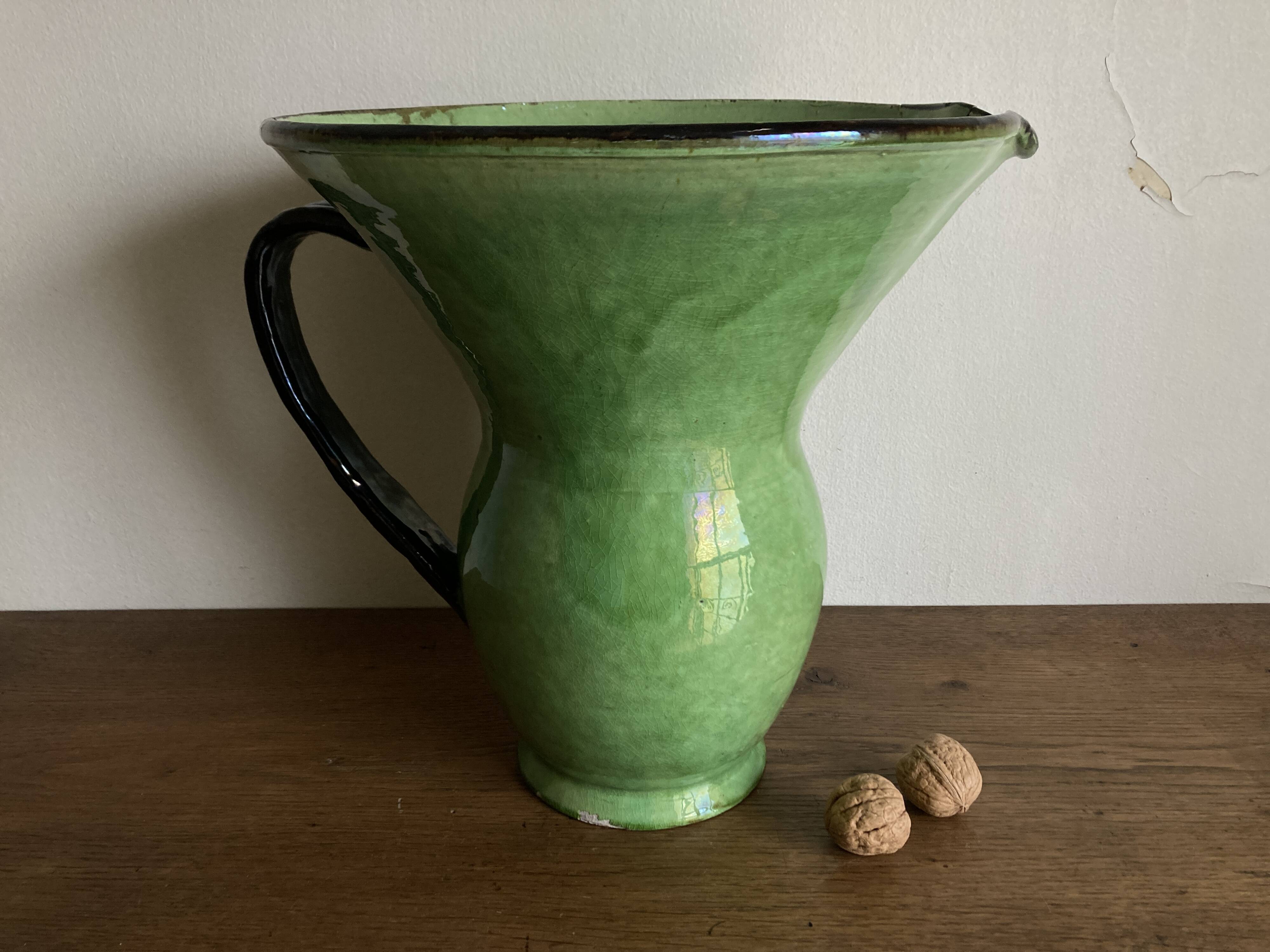 XXXXL glazed earthenware vase by Etienne Noel in Dieulefit, 1950
