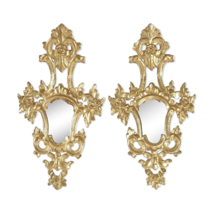 Paire de miroirs, bois