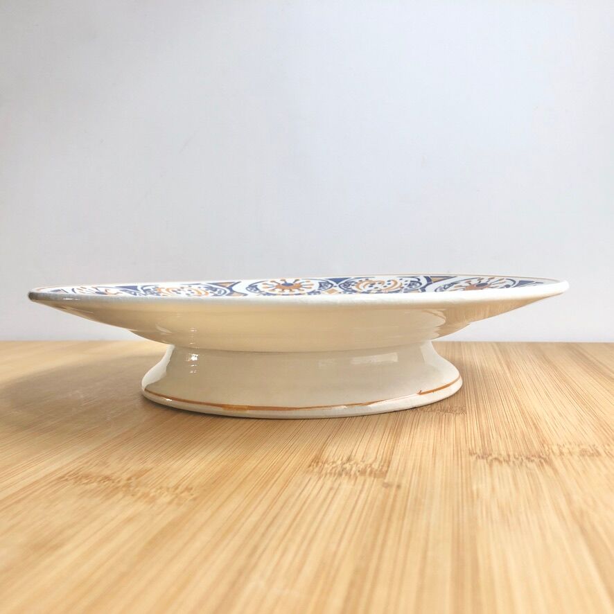 Plate on foot / Compotier iron earth 1930