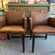 Woven Leather Dining Chairs