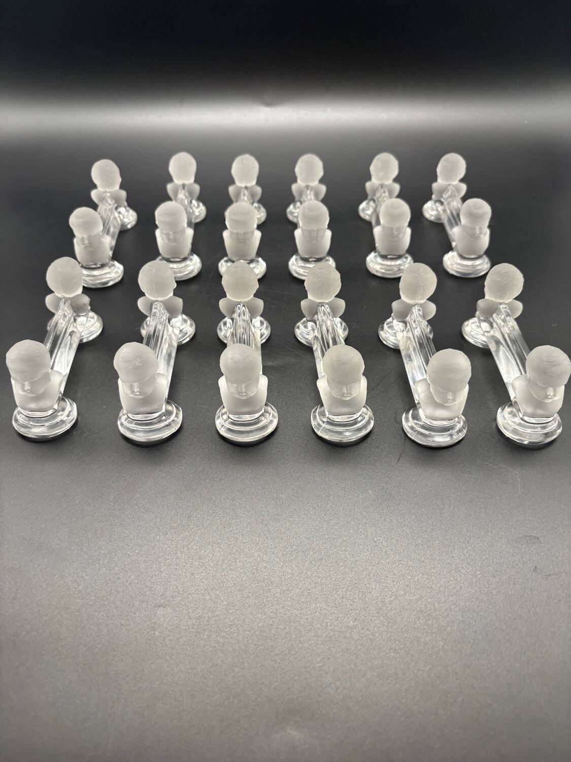 12 Baccarat crystal knife holders, Houdon model, 19th century.