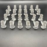 12 Baccarat crystal knife holders, Houdon model, 19th century.