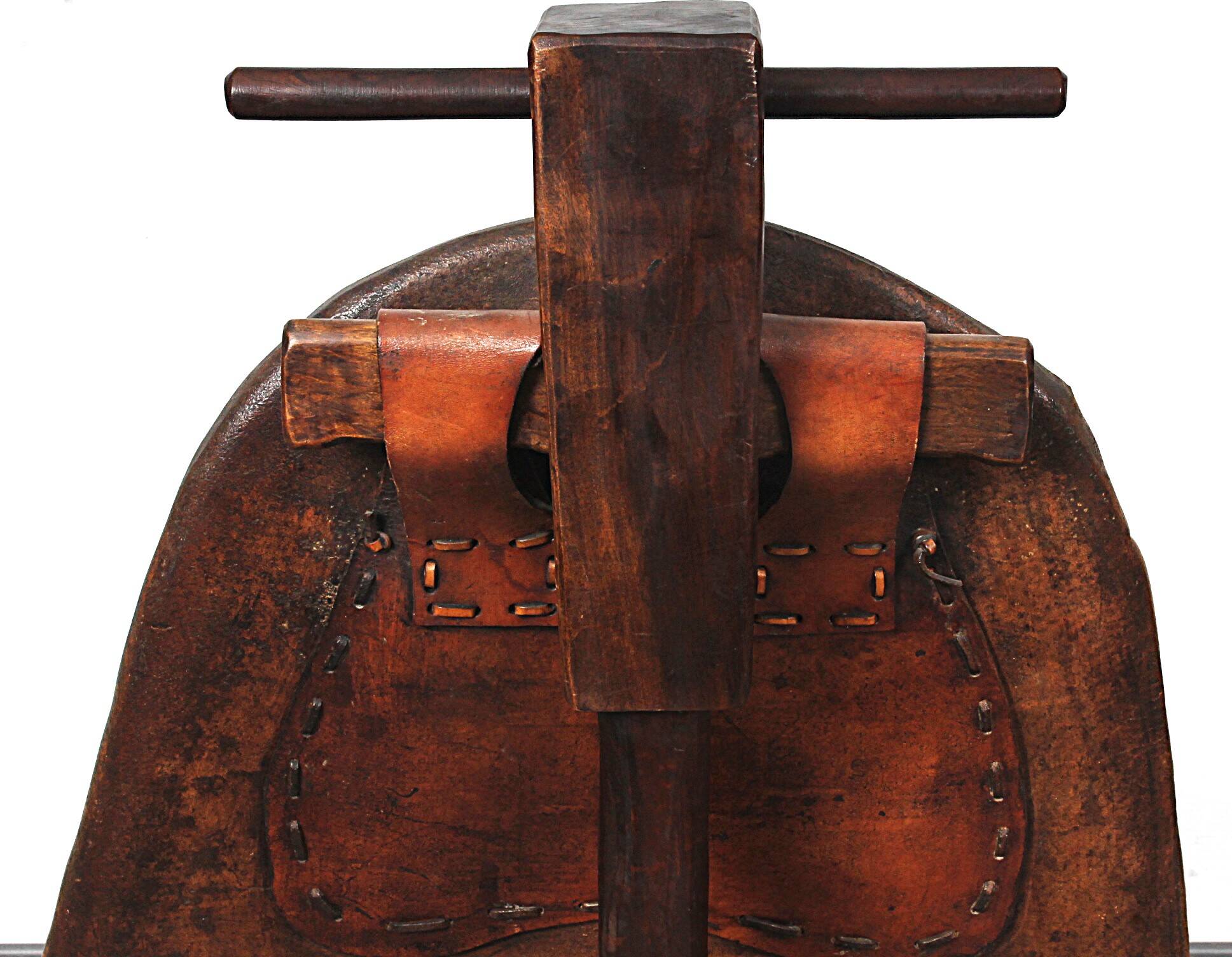 Brutalist oak lounge chair and ottoman, 1970s, set of 2