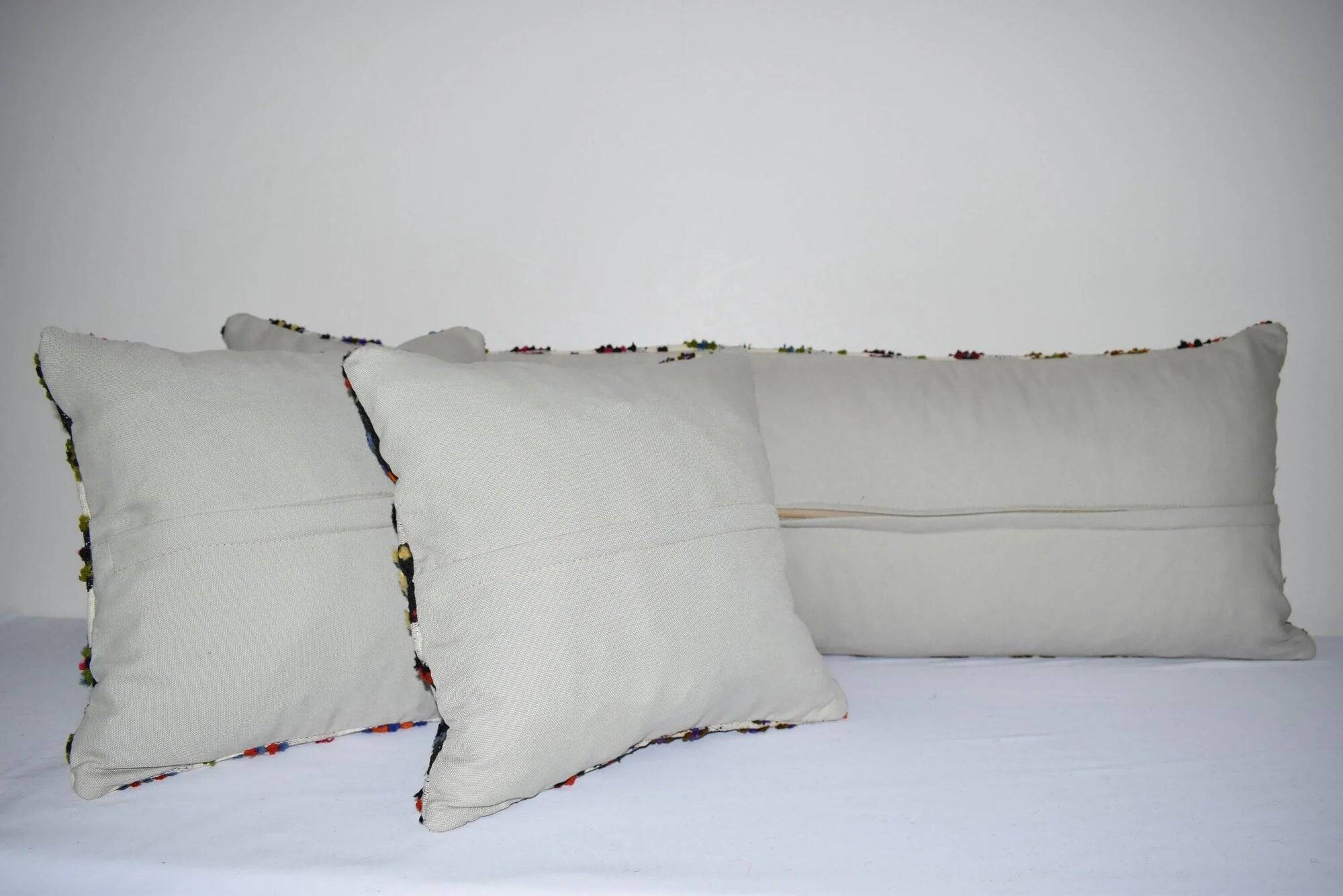 Set of 3 vintage kilim cushion covers 41x41 cm