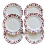 6 vintage ironstone dinner plates from Céranord Saint-Amand - Monique