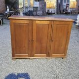 Old oak craft cabinet with 3 doors + drawers inside