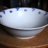 Blue salad bowl Digoin Art Deco Flowers