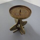 Brutalist Bronze Candleholder, 1960s