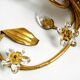 Paire d'appliques florales en verre de Murano Regency, années 1980