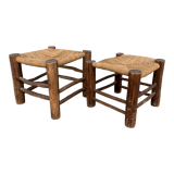 Set of 2 antique stools