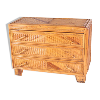 Chest of drawers with bamboo handles