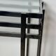 Smoked silver metal console from the 2000s.