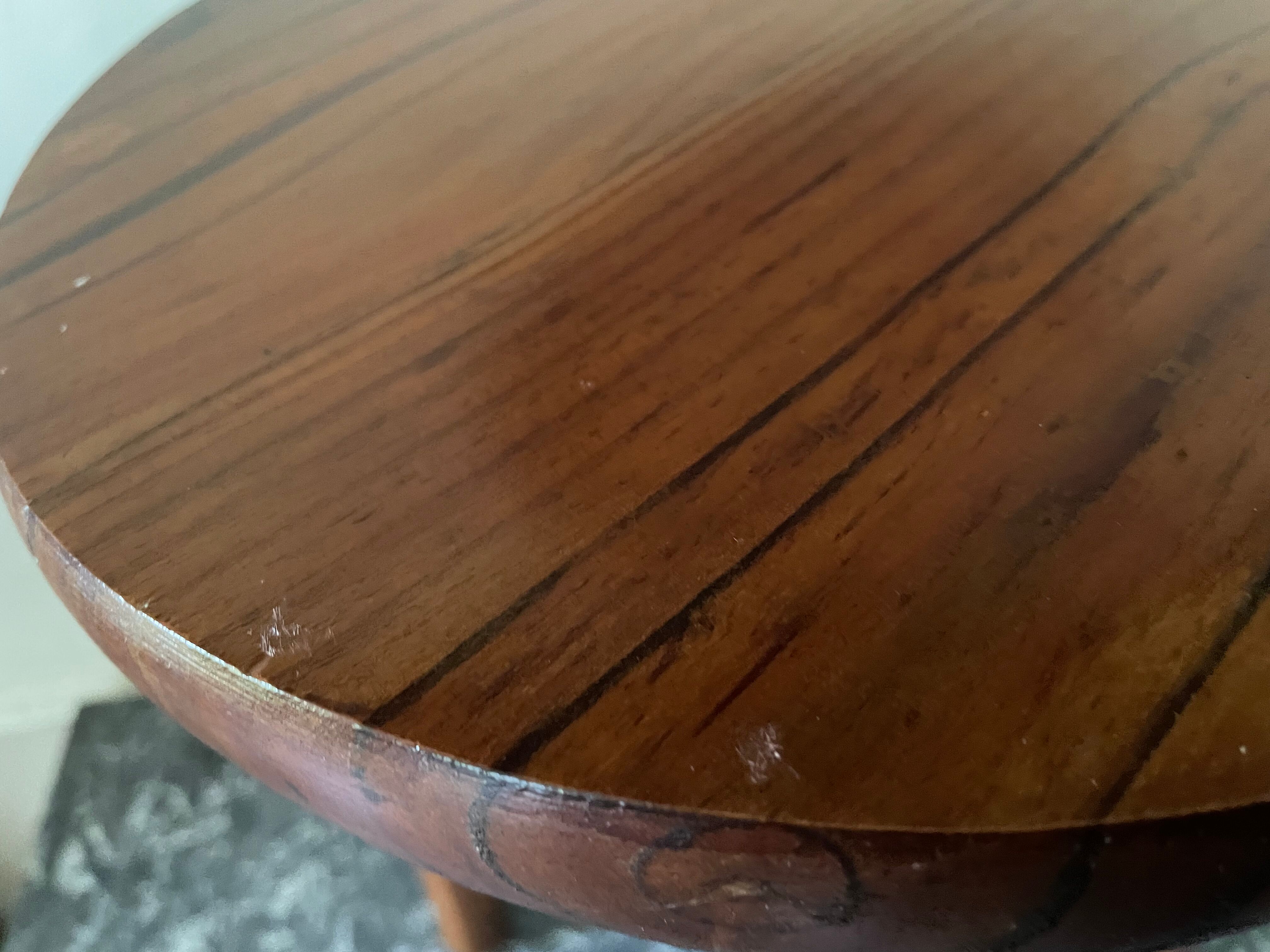 Varnished wooden stool