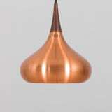 Copper orient hanging pendant lamp by jo hammerborg for fog & morup