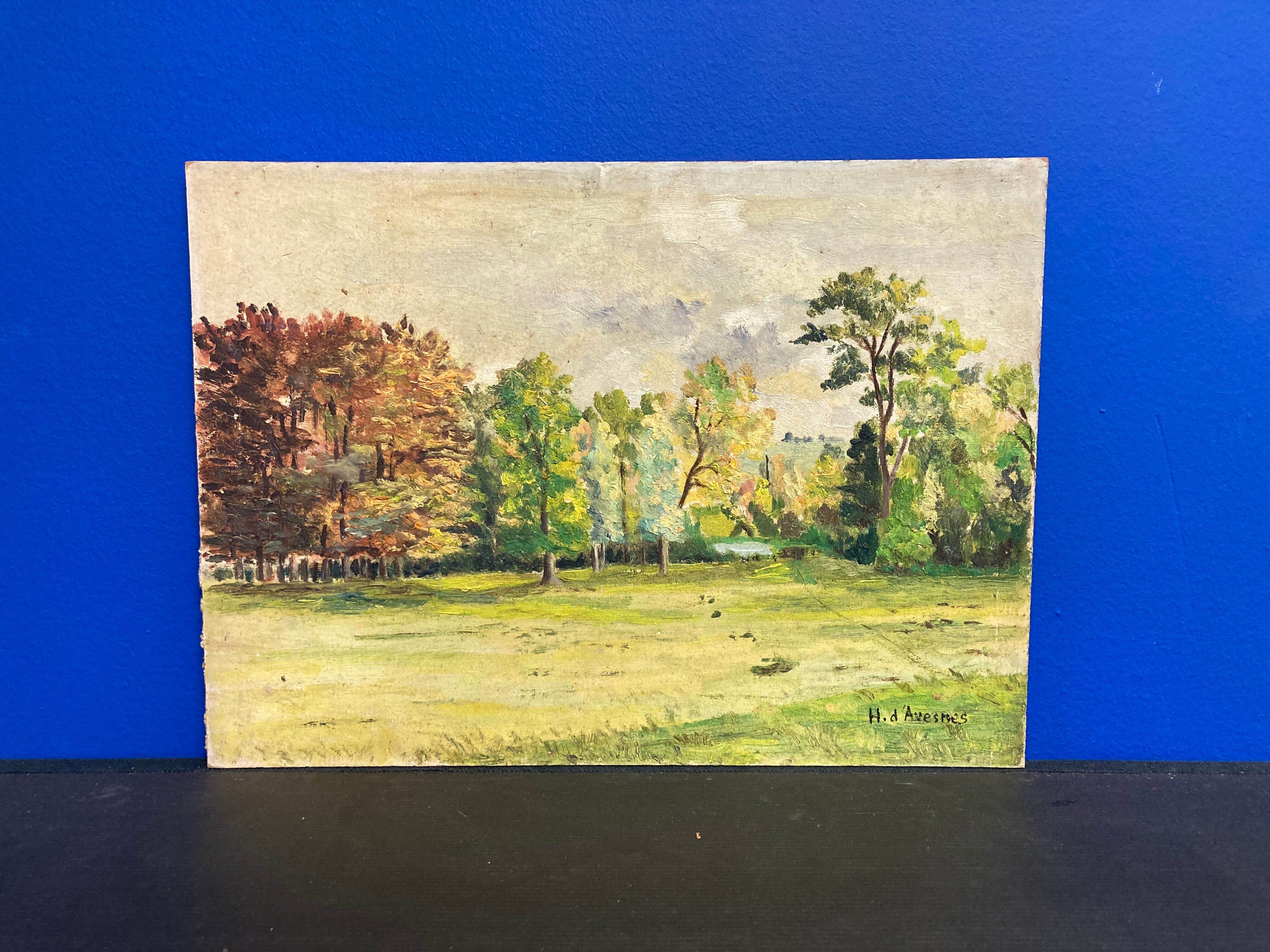 Oil on vintage panel