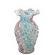 2 anciens vases en verre jaspé, dits style Clichy