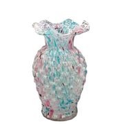 2 anciens vases en verre jaspé, dits style Clichy