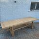 Solid oak farmhouse table with extensions.