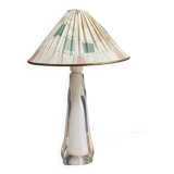 Lampe de table en verre blanc, années 60