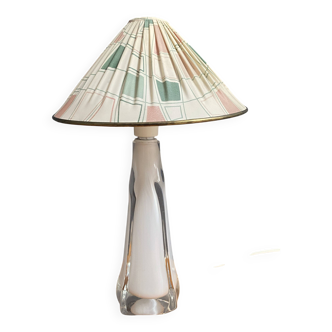 White Glass table lamp, 1960s
