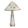 Lampe de table en verre blanc, années 60