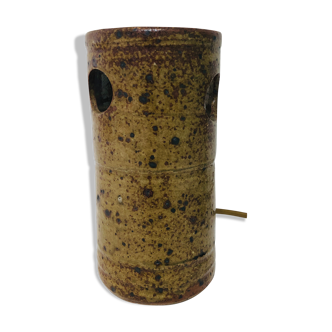 Enamelled green sandstone lamp, 1970