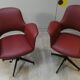 Set of 2 vintage swivel chairs in vinyl, 1960s