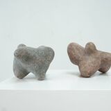 Pair of ceramic sculptures