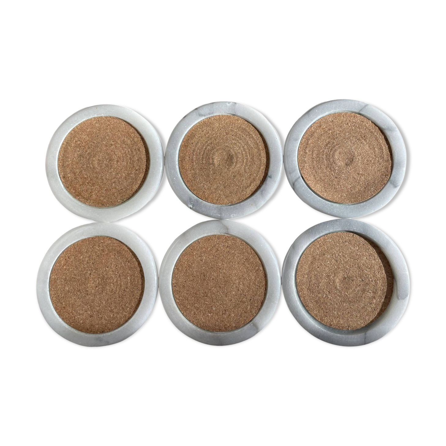 Set de 6 sous-verres en marbre