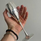11 silver plated champagne flutes