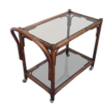 Vintage bamboo rolling trolley