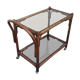 Vintage bamboo rolling trolley