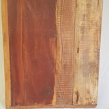 Wall shelf 3 shelves + 4 hooks cast iron in polychrome wood