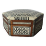 Syrian wooden box with geometric decor