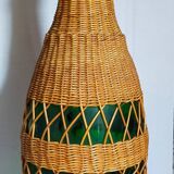XL bottle lamp foot dressed in rattan 50s