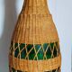 XL bottle lamp foot dressed in rattan 50s