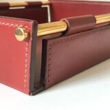 Vintage quilted leather desk set design 70 years