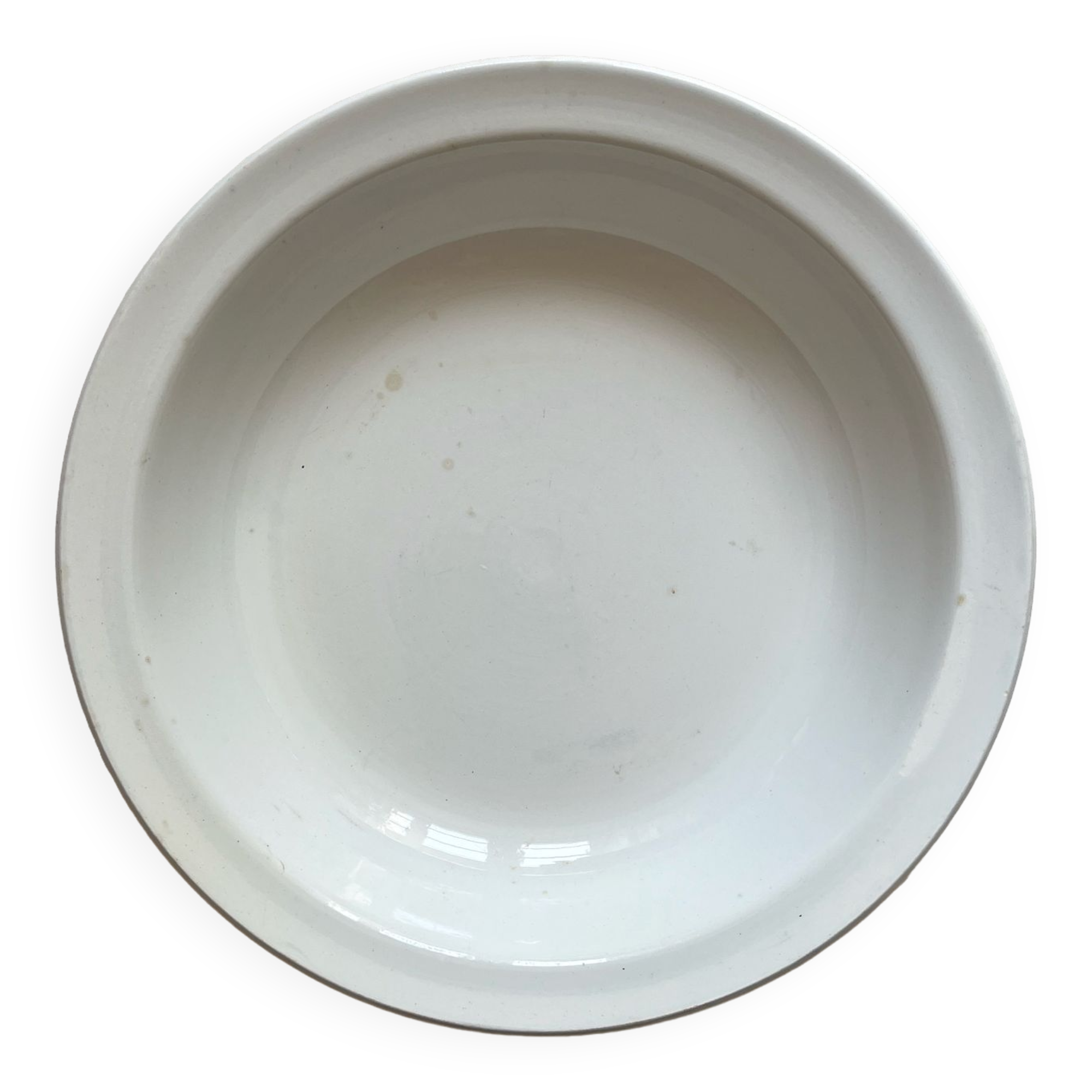 Hollow dish in ivory iron earth Digoin Sarreguemines
