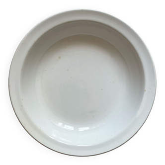 Hollow dish in ivory iron earth Digoin Sarreguemines