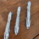 set of 3 silver hare knife rests vintage tableware