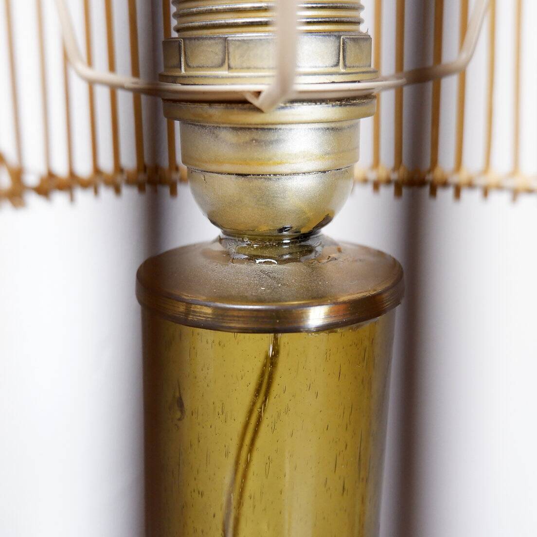 Pair of glass table lamps by Nanny Still for Raak, Netherlands, 1950s