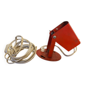 Vintage lita wall lamp, red metal, mategot design, 1950s