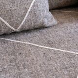 Moroccan pouffe with three cushions