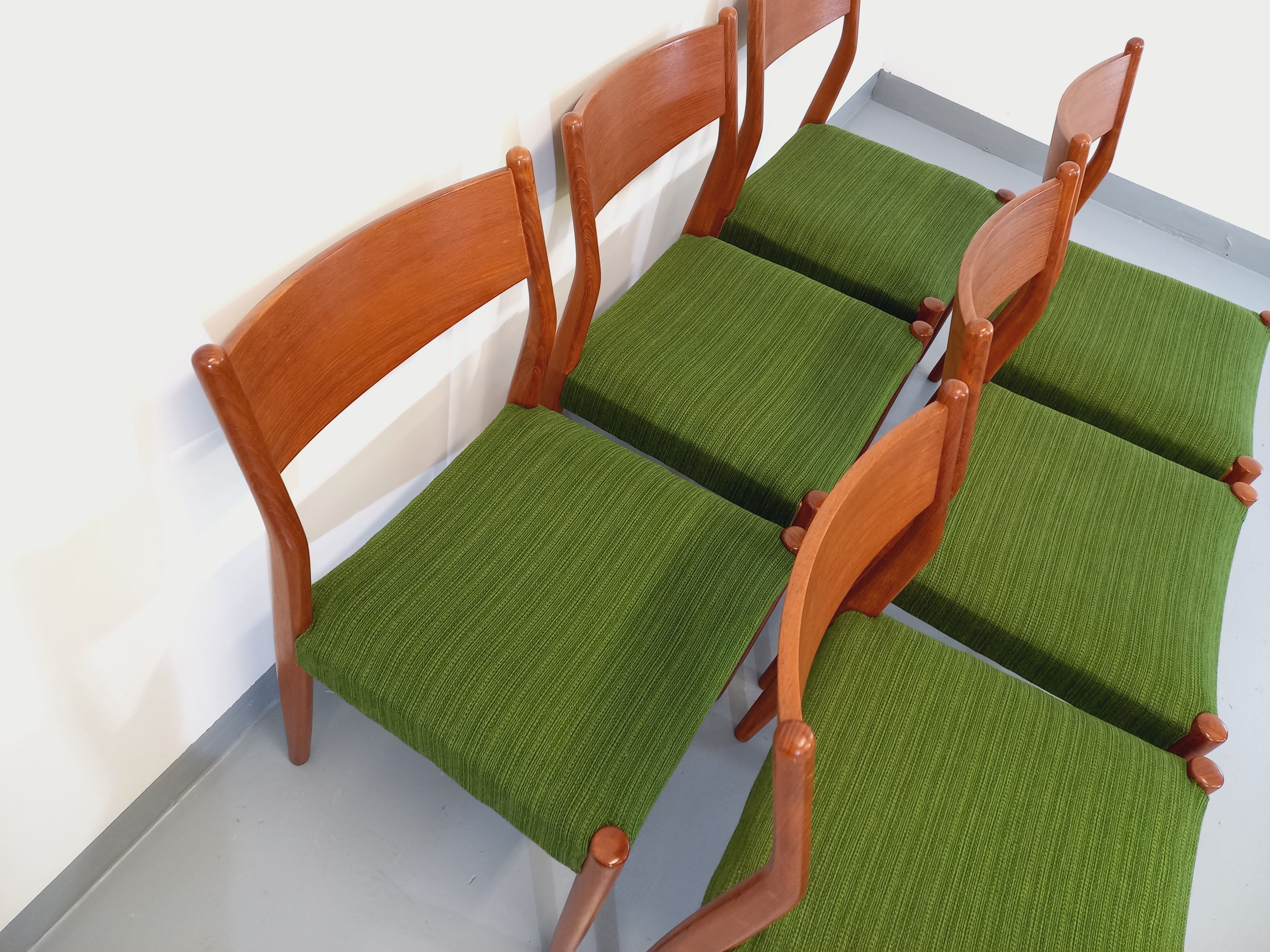 Suite of 6 scandinavian chairs Cees Braakman 50/60s
