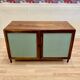 Commode palissandre et métal design 1950.