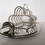 Silver metal taost holder