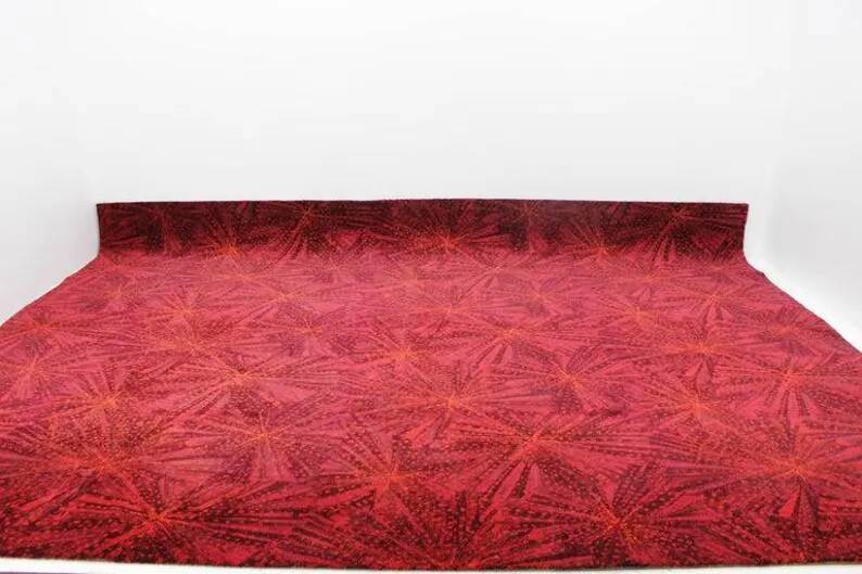 Stunning Huge Geometric Carpet by A. Ambrossová, 1967