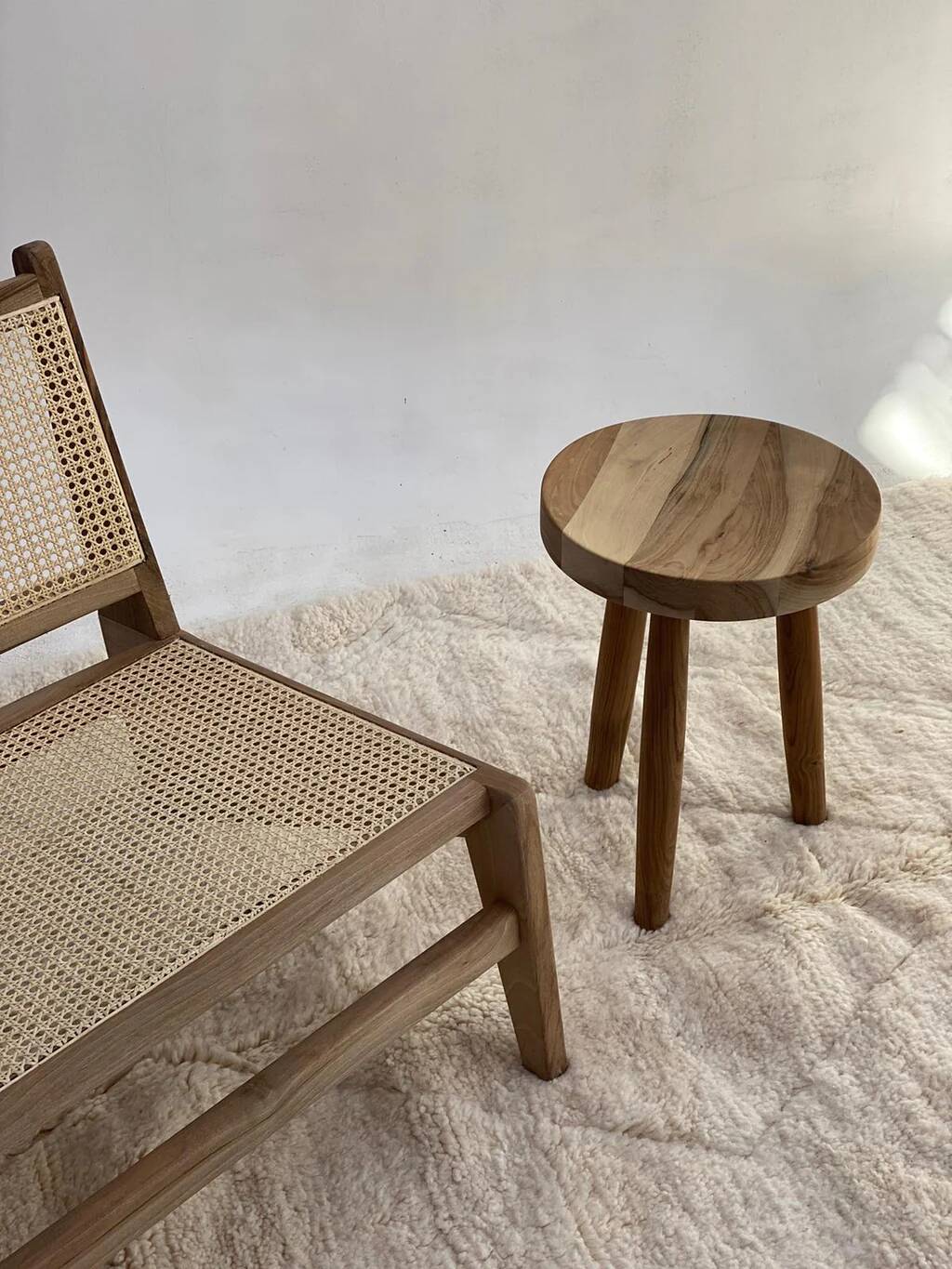low wooden stool (vintage Moroccan)