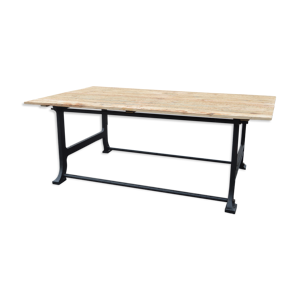Table industrielle en fonte et